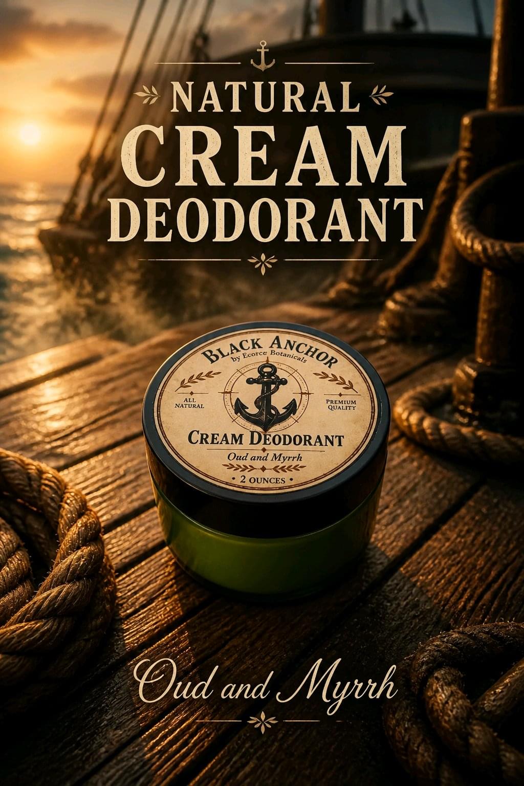 Black Anchor – Oud & Myrrh Natural Cream Deodorant.