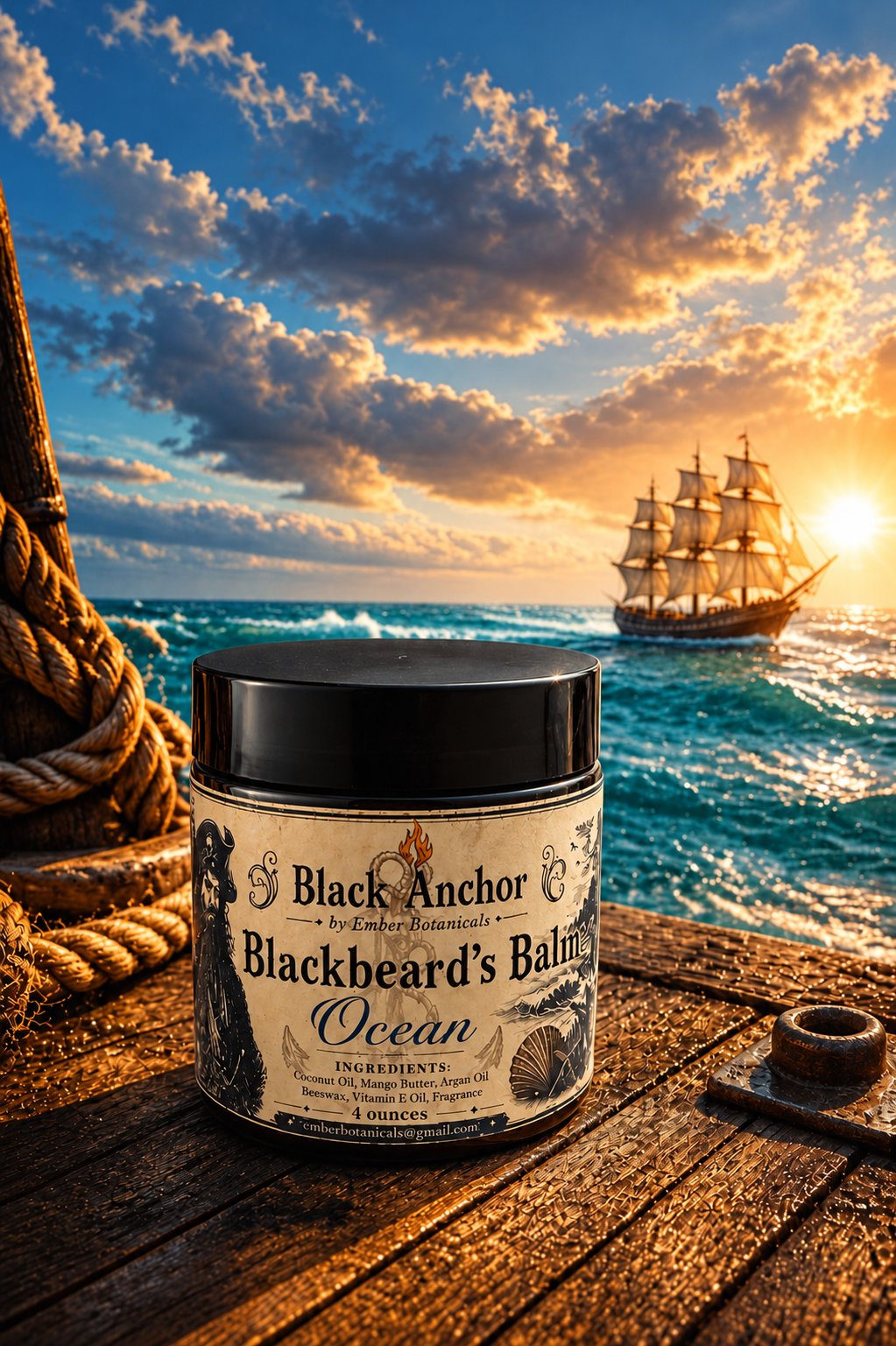 Black Anchor – Beard Balm (4 oz)