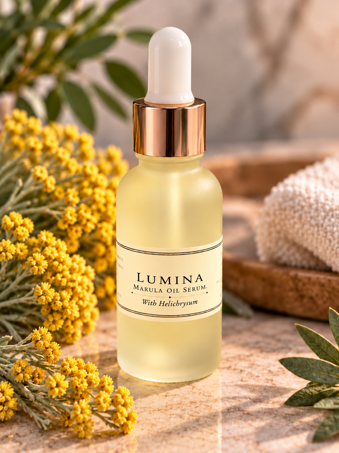 White Compass Lumina Marula Oil Serum with Helichrysum and Rosehip Oil, 1 oz